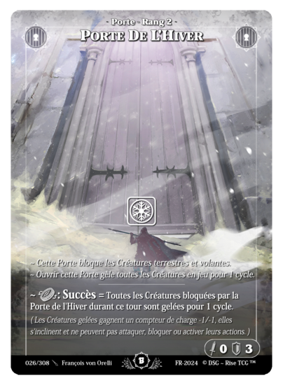 Rise TCG | Beta édition standard | 026 / 308 | winter door uncommon | 🇫🇷