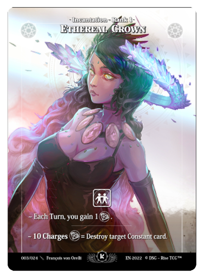 Rise TCG | Kickstarter Stretch Goal Set | 03 / 24 | ethereal crown | 🇬🇧