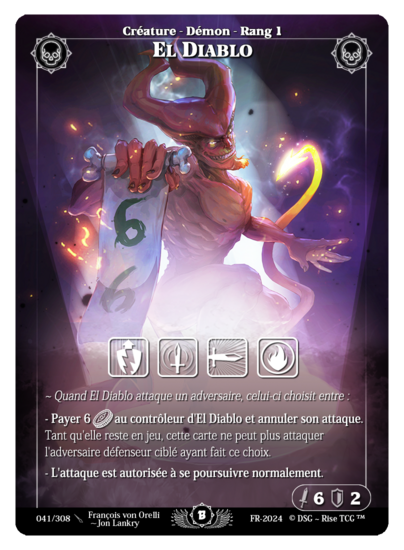 Rise TCG | Beta édition standard | 041 / 308 | el diablo rare | 🇫🇷