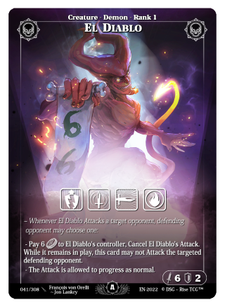 Rise TCG | Alpha édition standard | 041 / 308 | el diablo rare