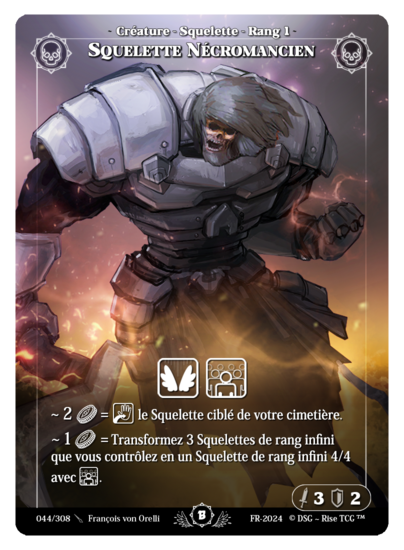 Rise TCG | Beta édition standard | 044 / 308 | necromancer skeleton uncommon | 🇫🇷