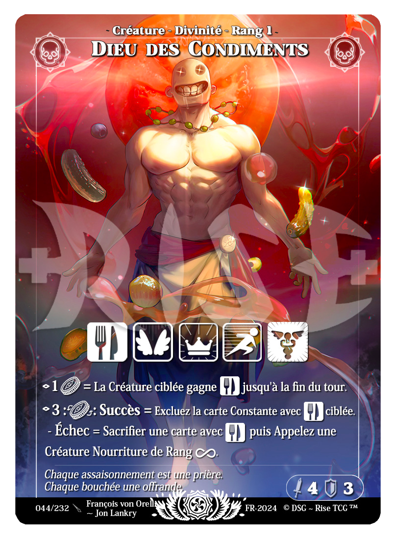 Rise TCG | Candypocalypse édition standard | 044 / 232 | dieu des condiments legendary