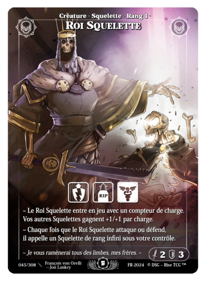 Rise TCG | Beta édition standard | 045 / 308 | skeleton king rare | 🇫🇷