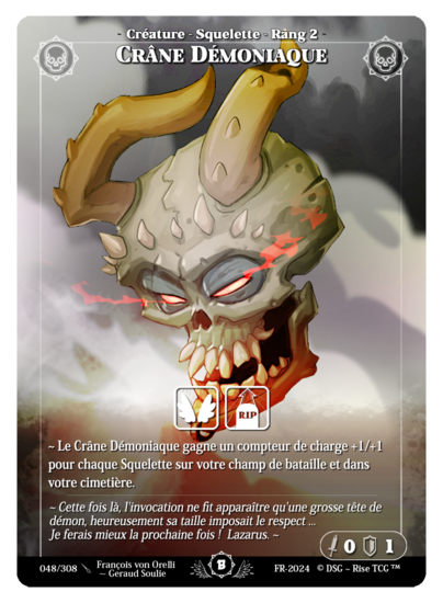 Rise TCG | Beta édition standard | 048 / 308 | demonic skull uncommon | 🇫🇷