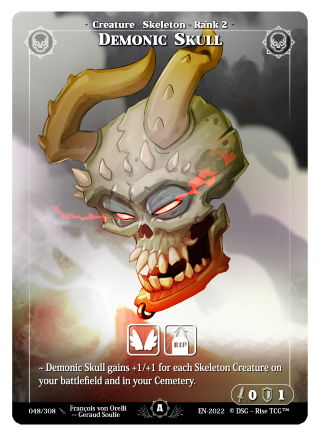 Rise TCG | Alpha édition standard | 048 / 308 | demonic skull uncommon