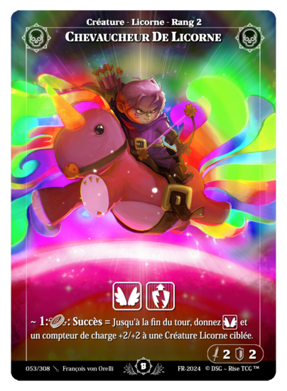 Rise TCG | Beta édition standard | 053 / 308 | unicorn rider uncommon | 🇫🇷