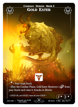Rise TCG | Alpha édition standard | 055 / 308 | gold eater uncommon