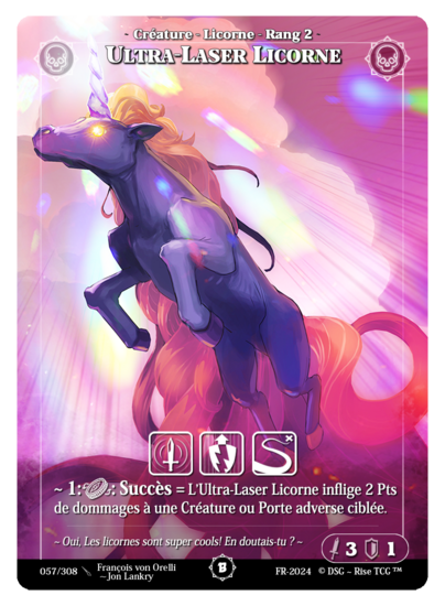 Rise TCG | Beta édition standard | 057 / 308 | ultra laser unicorn common | 🇫🇷