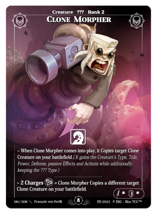 Rise TCG | Alpha édition standard | 061 / 308 | clone morpher uncommon