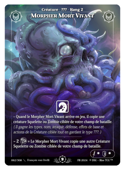 Rise TCG | Beta édition standard | 062 / 308 | undead morpher uncommon | 🇫🇷