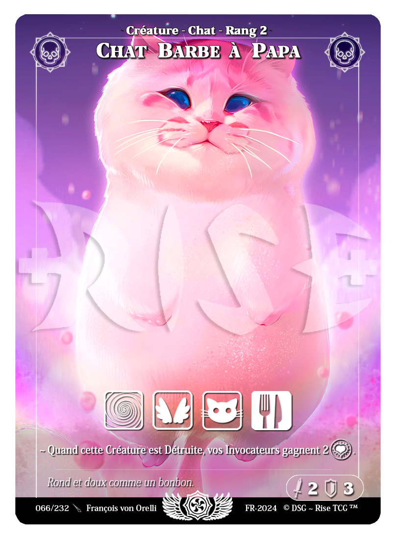 Rise TCG | Candypocalypse édition standard | 066 / 232 | chat barbe a papa rare