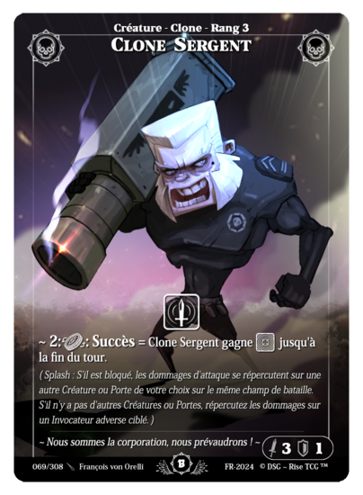 Rise TCG | Beta édition standard | 069 / 308 | clone sergeant uncommon | 🇫🇷