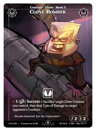 Rise TCG | Alpha édition standard | 070 / 308 | clone bomber uncommon