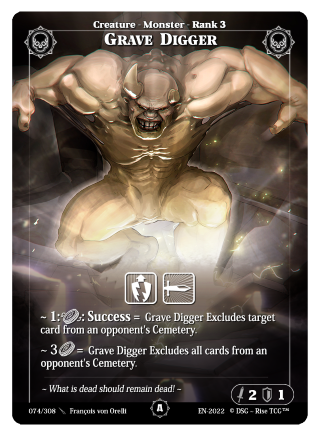 Rise TCG | Alpha édition standard | 074 / 308 | grave digger common