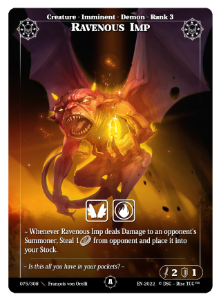 Rise TCG | Alpha édition standard | 075 / 308 | ravenous imp common