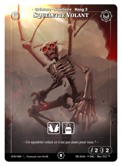 Rise TCG | Beta édition standard | 078 / 308 | flying skeleton common | 🇫🇷