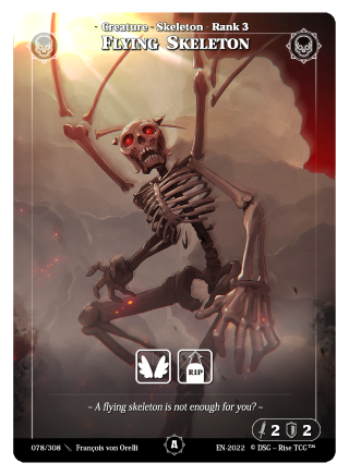 Rise TCG | Alpha édition standard | 078 / 308 | flying skeleton common