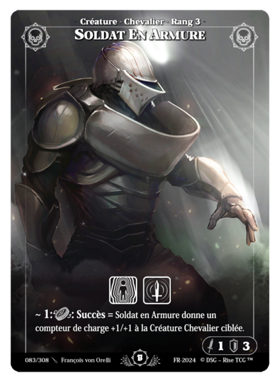 Rise TCG | Beta édition standard | 083 / 308 | soldier in armor uncommon | 🇫🇷