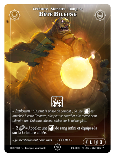 Rise TCG | Beta édition standard | 099 / 308 | bilious beast common | 🇫🇷