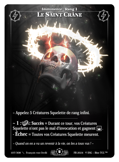 Rise TCG | Beta édition standard | 107 / 308 | holy skull rare | 🇫🇷