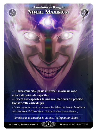 Rise TCG | Beta édition standard | 111 / 308 | maximum level rare | 🇫🇷