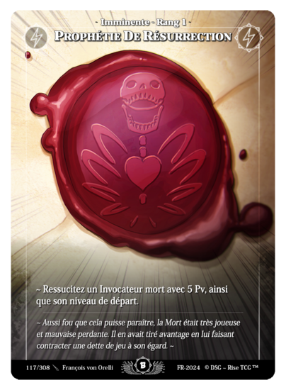 Rise TCG | Beta édition standard | 117 / 308 | resurrection prophecy rare | 🇫🇷