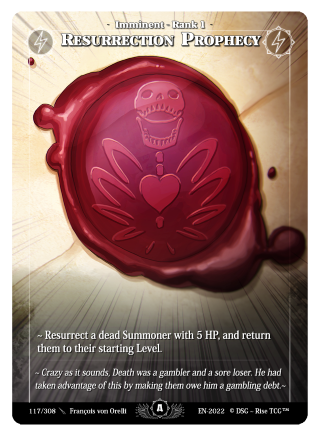 Rise TCG | Alpha édition standard | 117 / 308 | resurrection prophecy rare