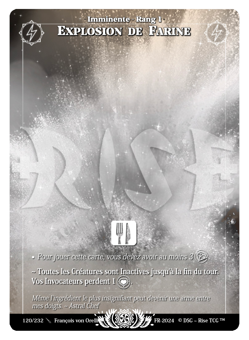 Rise TCG | Candypocalypse édition standard | 120 / 232 | explosion de farine legendary