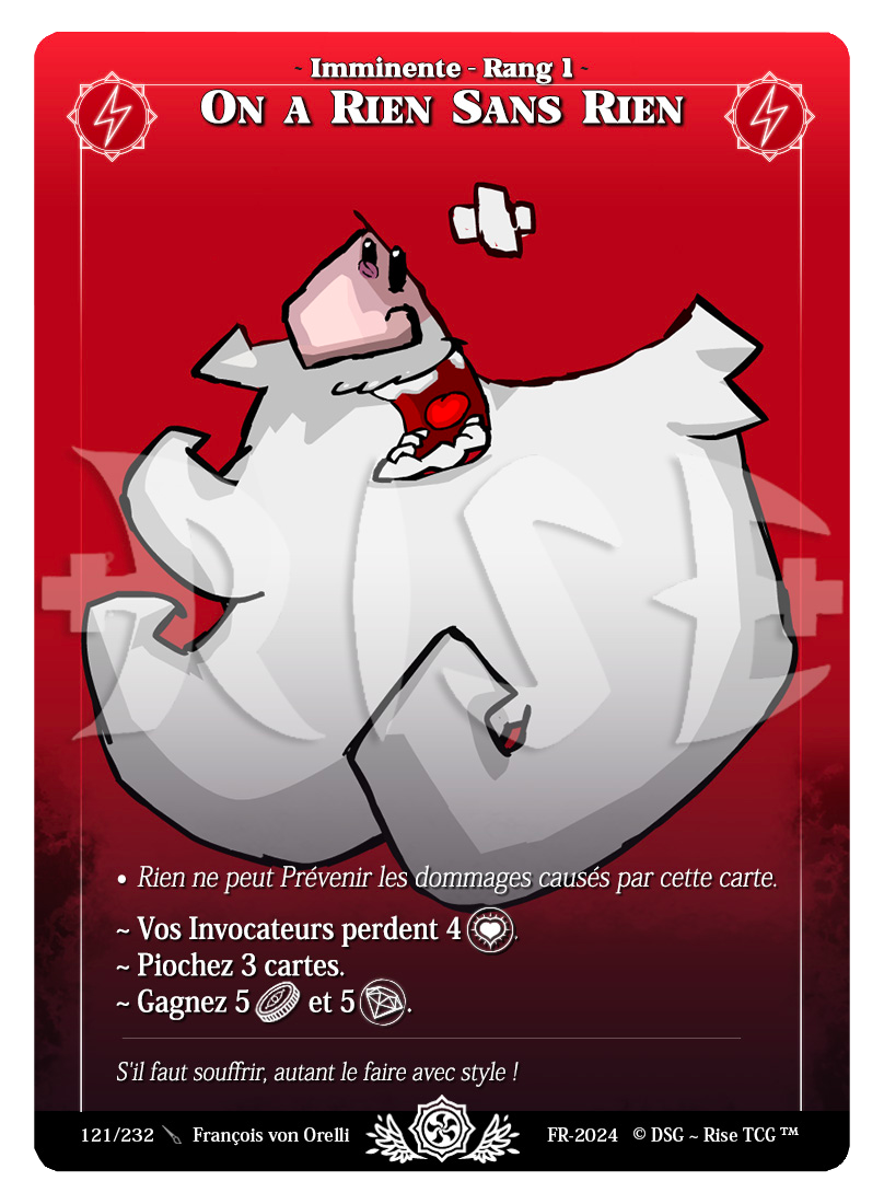 Rise TCG | Candypocalypse édition standard | 121 / 232 | on a rien sans rien uncommon