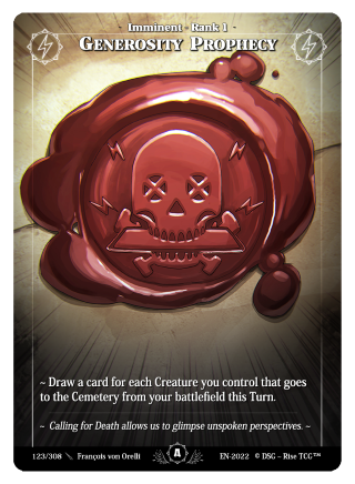 Rise TCG | Alpha édition standard | 123 / 308 | generosity prophecy uncommon