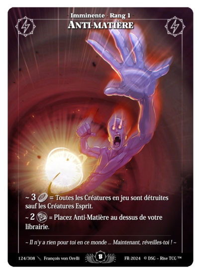 Rise TCG | Beta édition standard | 124 / 308 | antimatter rare | 🇫🇷