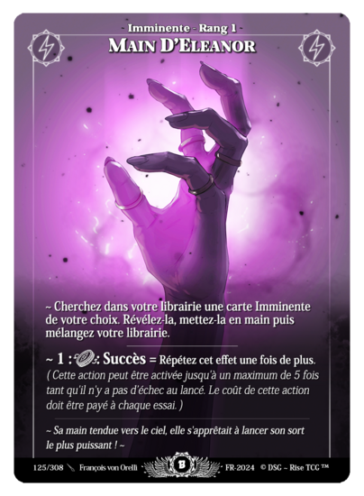 Rise TCG | Beta édition standard | 125 / 308 | eleanors hand legendary | 🇫🇷