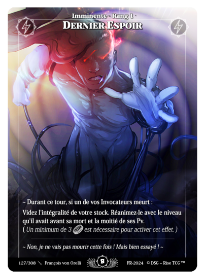 Rise TCG | Beta édition standard | 127 / 308 | last hope rare | 🇫🇷