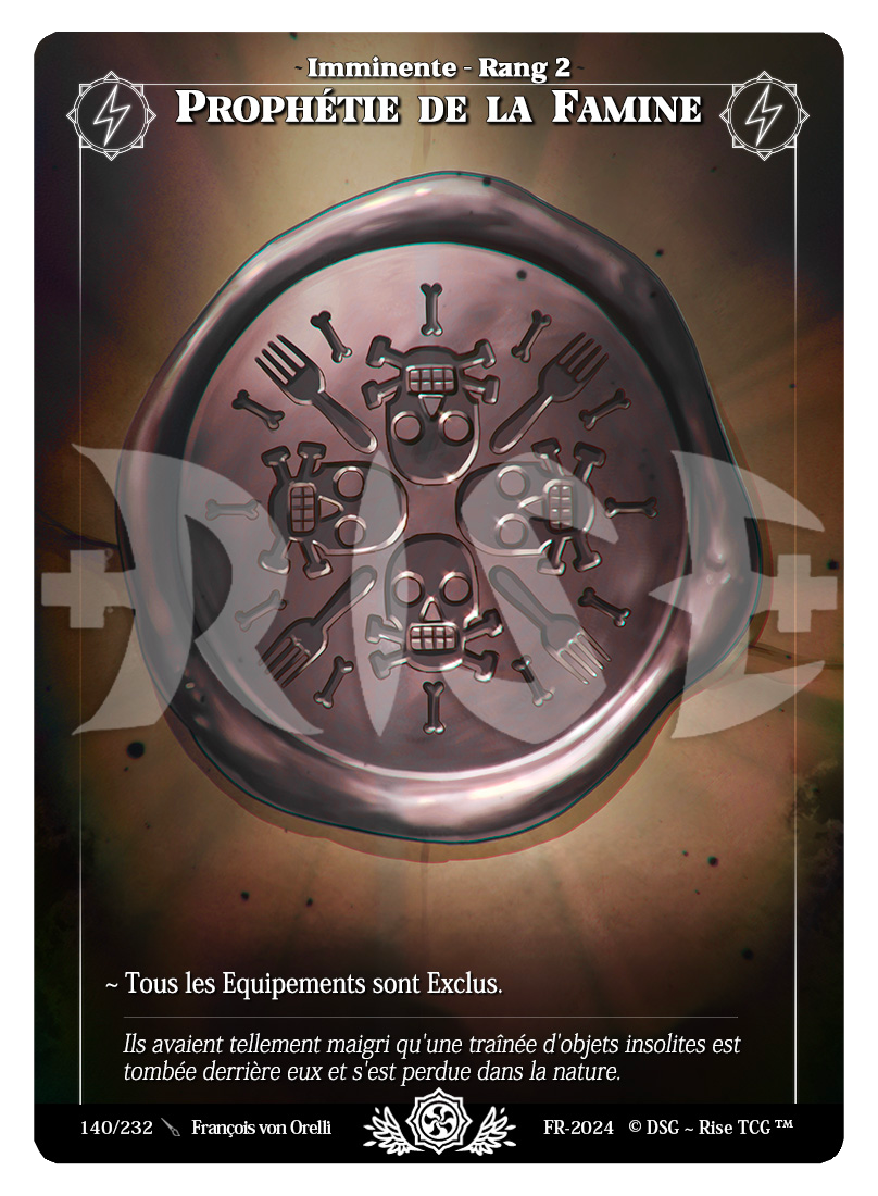 Rise TCG | Candypocalypse édition standard | 140 / 232 | prophétie de la famine uncommon