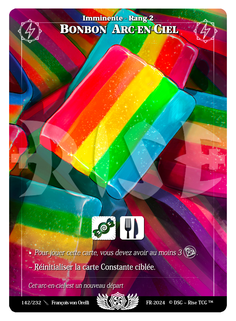 Rise TCG | Candypocalypse édition standard | 142 / 232 | bonbon arc-en-ciel rare