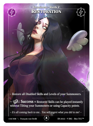 Rise TCG | Alpha édition standard | 144 / 308 | restoration common