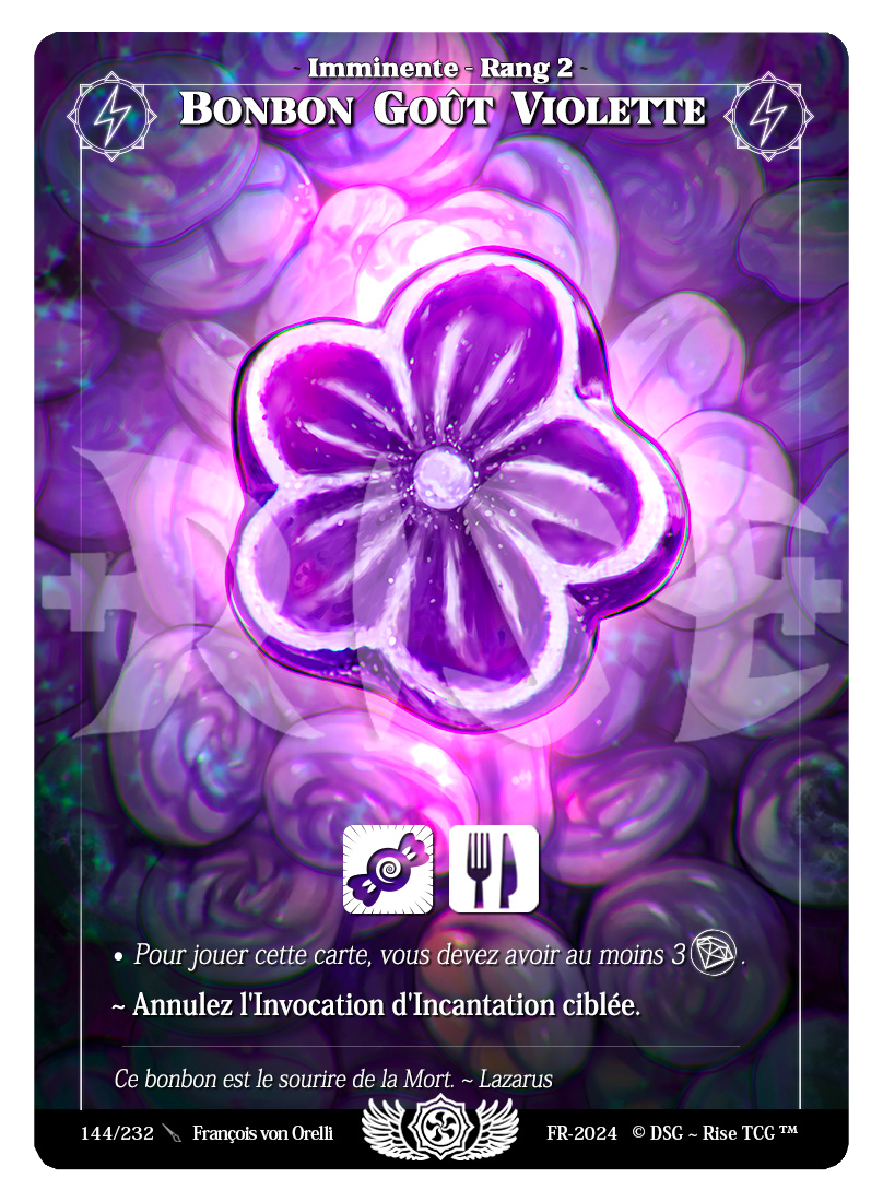 Rise TCG | Candypocalypse édition standard | 144 / 232 | bonbon goût violette rare