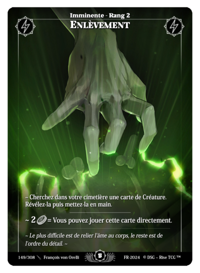 Rise TCG | Beta édition standard | 149 / 308 | abduction rare | 🇫🇷