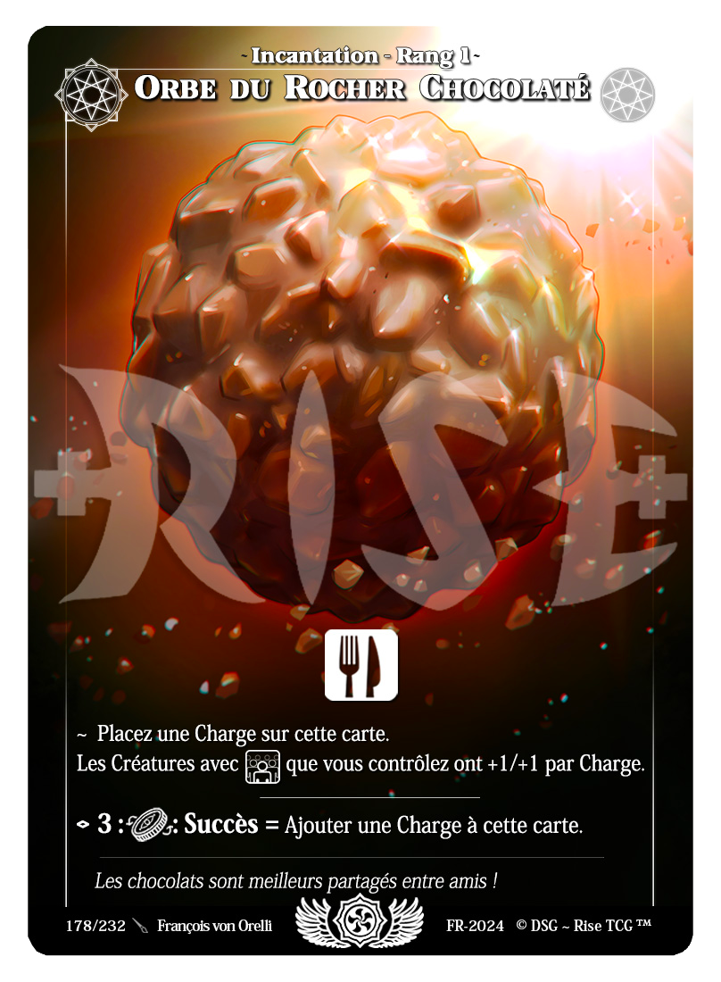 Rise TCG | Candypocalypse édition standard | 178 / 232 | orbe du rocher chocolaté rare