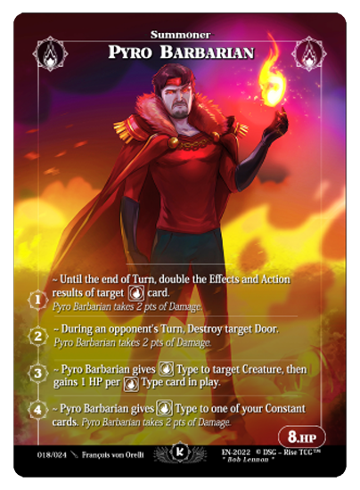 Rise TCG | Kickstarter Stretch Goal Set | 18 / 24 | pyro barbarian | 🇬🇧