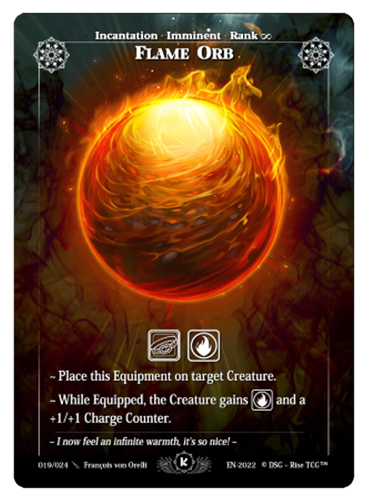 Rise TCG | Kickstarter Stretch Goal Set | 19 / 24 | flame orb | 🇬🇧