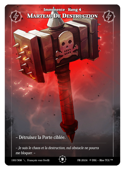 Rise TCG | Beta édition standard | 195 / 308 | hammer of destruction common | 🇫🇷