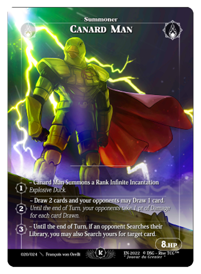 Rise TCG | Kickstarter Stretch Goal Set | 20 / 24 | canard man | 🇬🇧