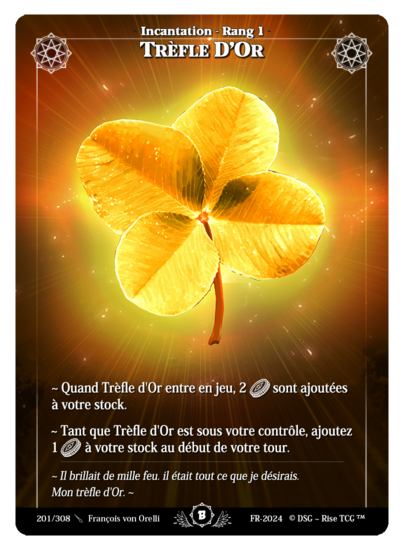 Rise TCG | Beta édition standard | 201 / 308 | golden clover uncommon | 🇫🇷