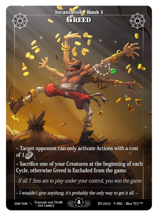 Rise TCG | Alpha édition standard | 209 / 308 | greed rare