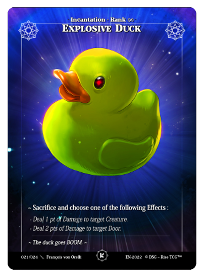 Rise TCG | Kickstarter Stretch Goal Set | 21 / 24 | explosive duck | 🇬🇧