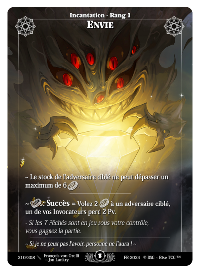 Rise TCG | Beta édition standard | 210 / 308 | envy rare | 🇫🇷