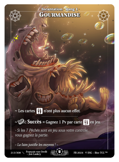 Rise TCG | Beta édition standard | 213 / 308 | gluttony rare | 🇫🇷