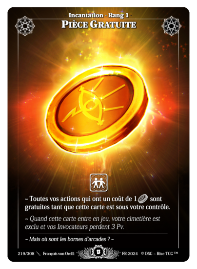 Rise TCG | Beta édition standard | 219 / 308 | free coin legendary | 🇫🇷