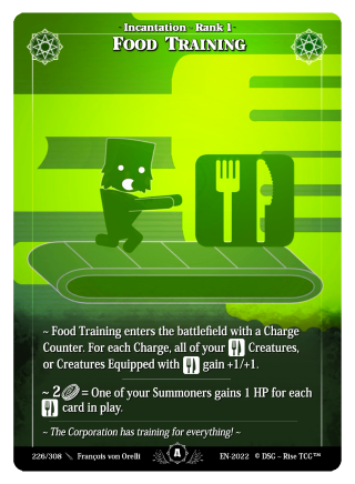 Rise TCG | Alpha édition standard | 226 / 308 | food training uncommon